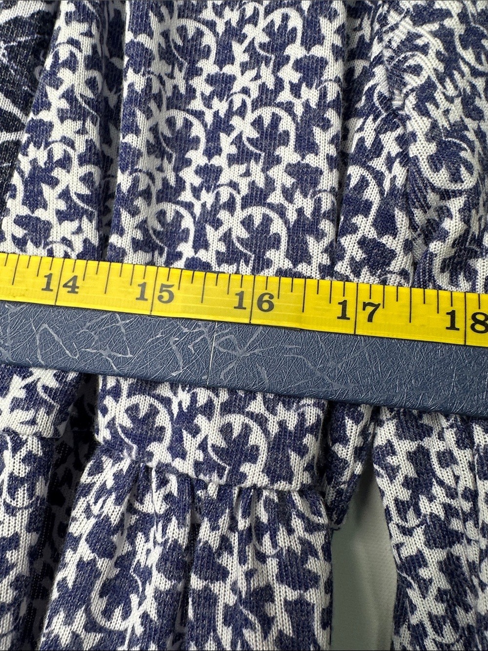 Dalia blue and white boho-patterned open front cardigan size XL - Picture 9 of 16